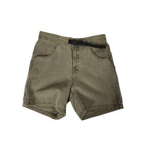 NOS Gramicci Shorts Mens M Canvas Cotton Hiking Climbing Vtg 90s Green 7" Gorp